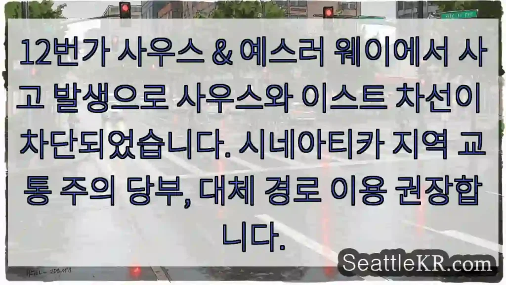 사고! 차선 차단 (12번가 사우스 &amp; 예스러 웨이)