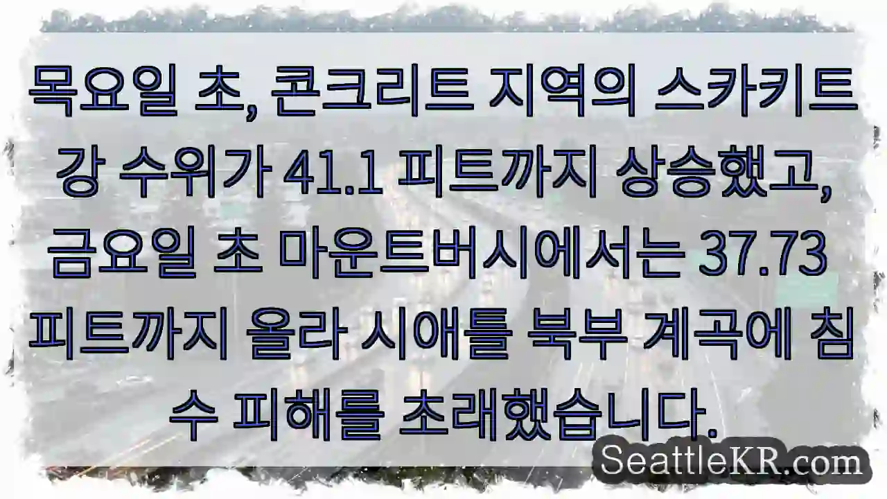 수위 상승! 주의 필요