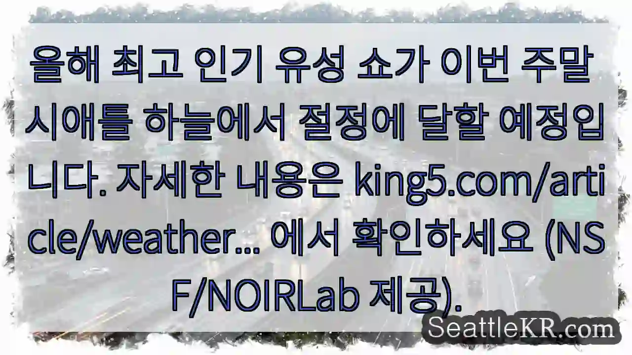 시애틀 교통뉴스 2 하늘쇼 최고조! 시애틀
