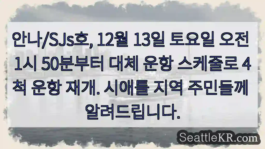 운항 재개! 안나/SJs호