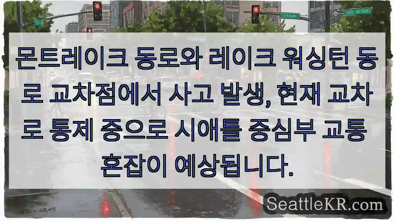사고! 몬트레이크/워싱턴 교차 통제