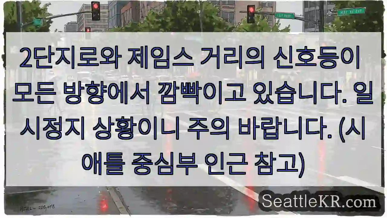 주의! 신호등 깜빡임