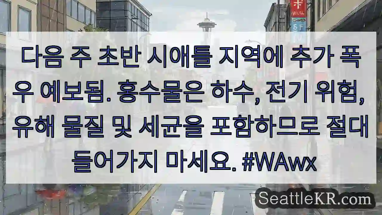 주의: 폭우! 진입 금지