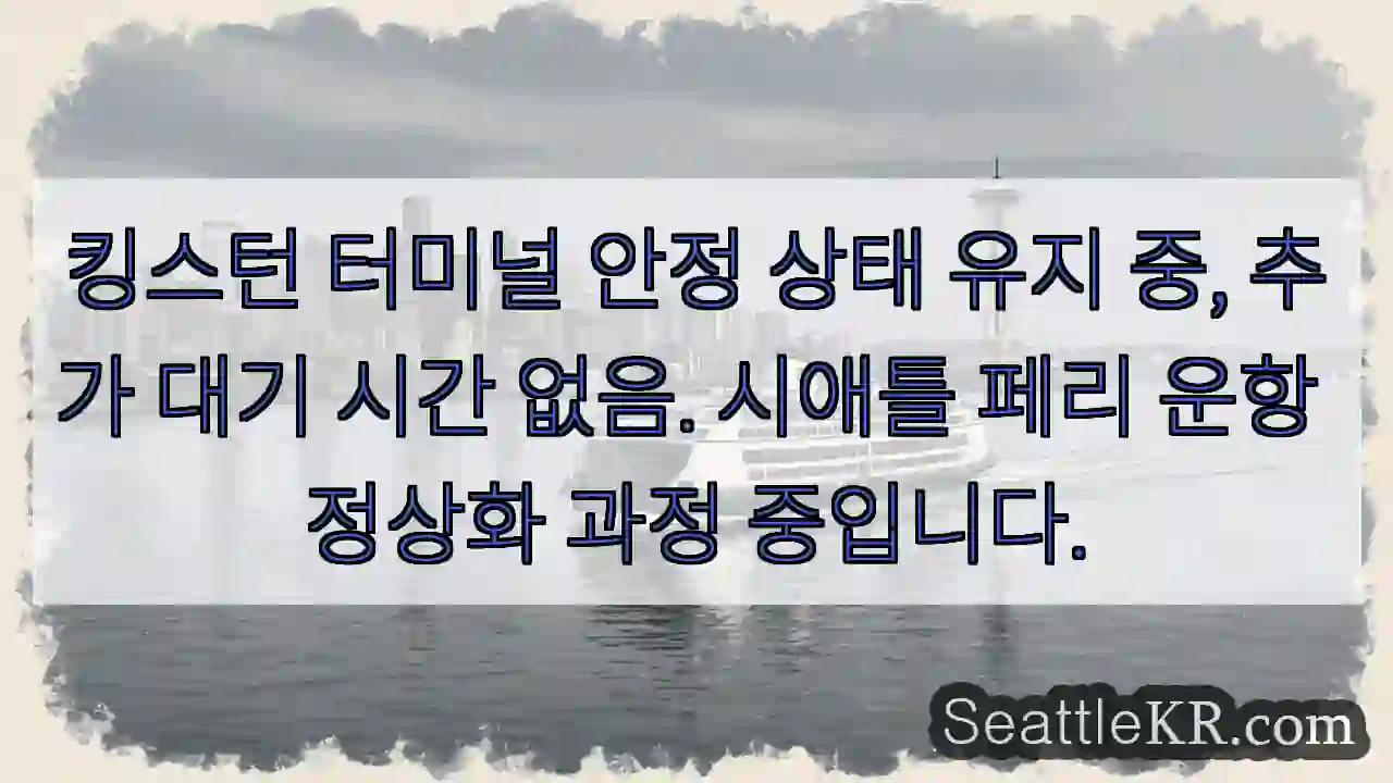 킹스턴 터미널 안전, 대기 없음
