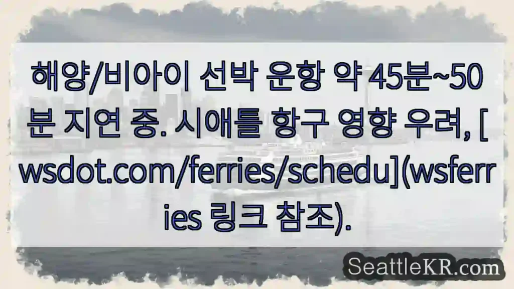 운항 지연, 확인 요!