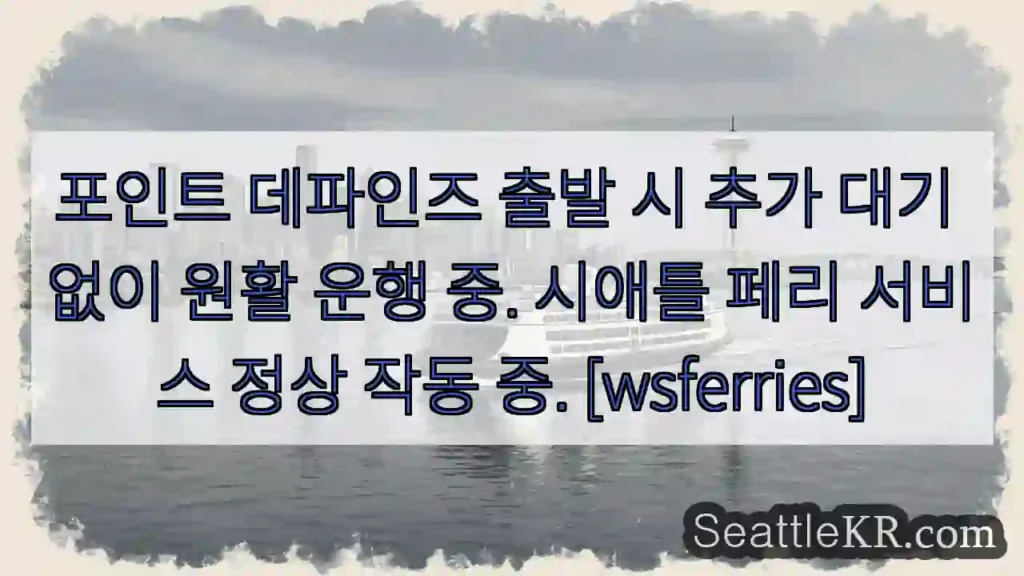 운행 원활, 대기 없음