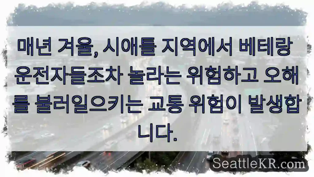 겨울 시애틀, 위험한 함정!