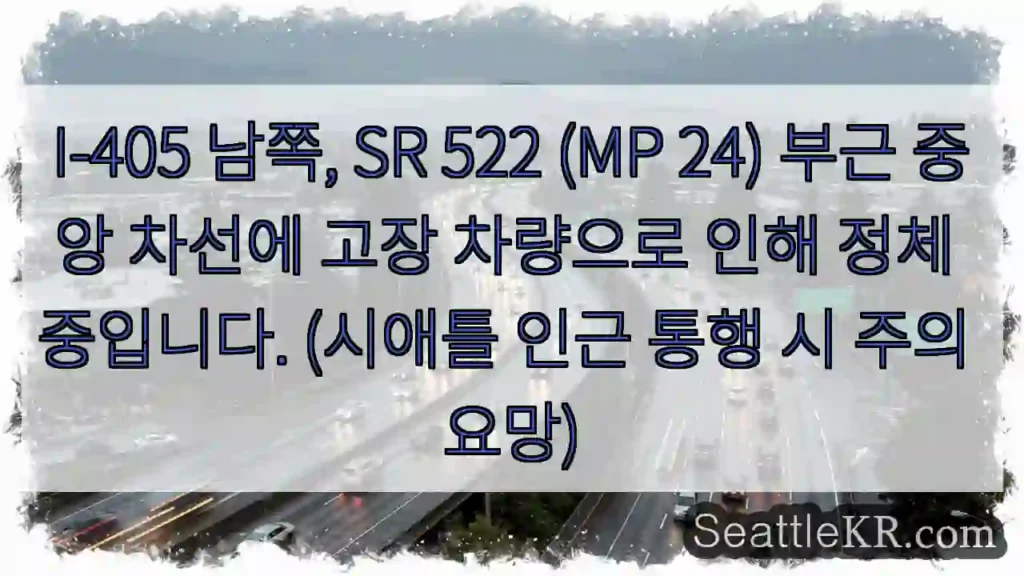 길주의: I-405 SR 522 중앙 차선 정체