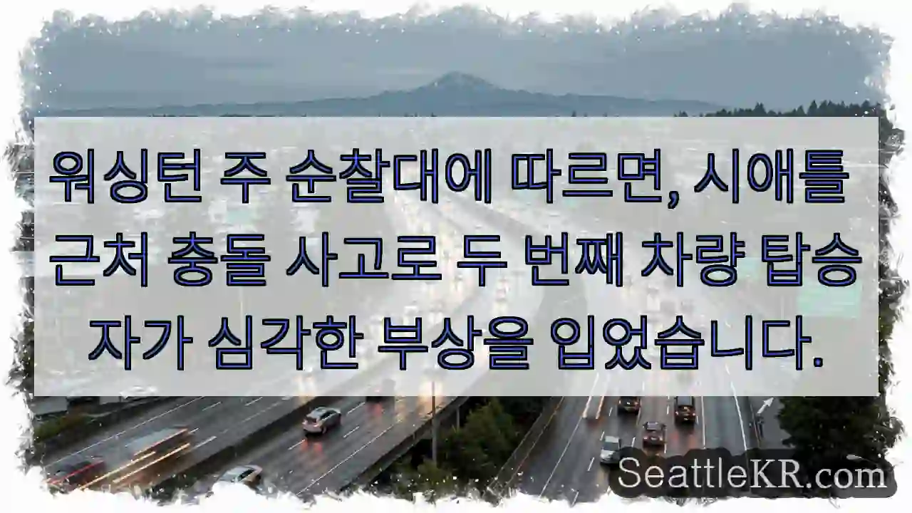 사고로 중상자 발생