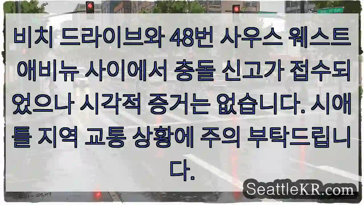 충돌 신고, 증거 없음 주의