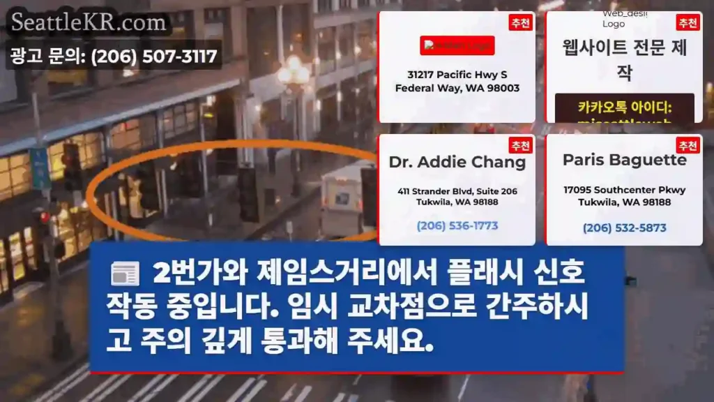 주의: 플래시 신호 작동 중