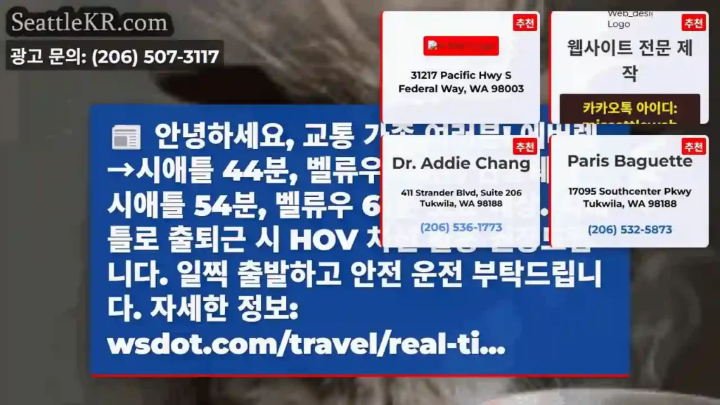 시애틀 출퇴근, HOV 차선 이용!