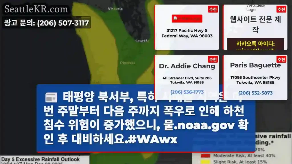 주의: 폭우로 침수 위험↑