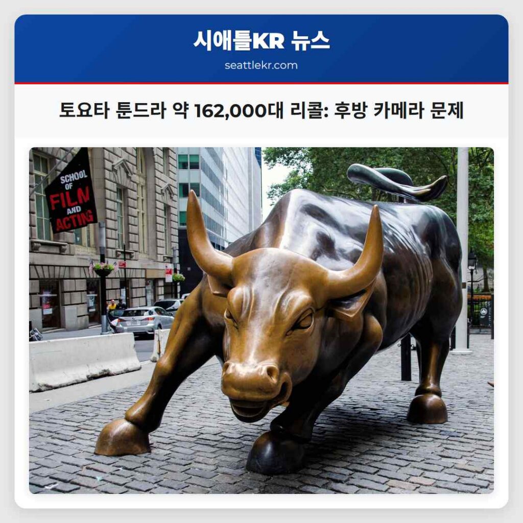 토요타 툰드라 약 162,000대 리콜: 후방 카메라 문제