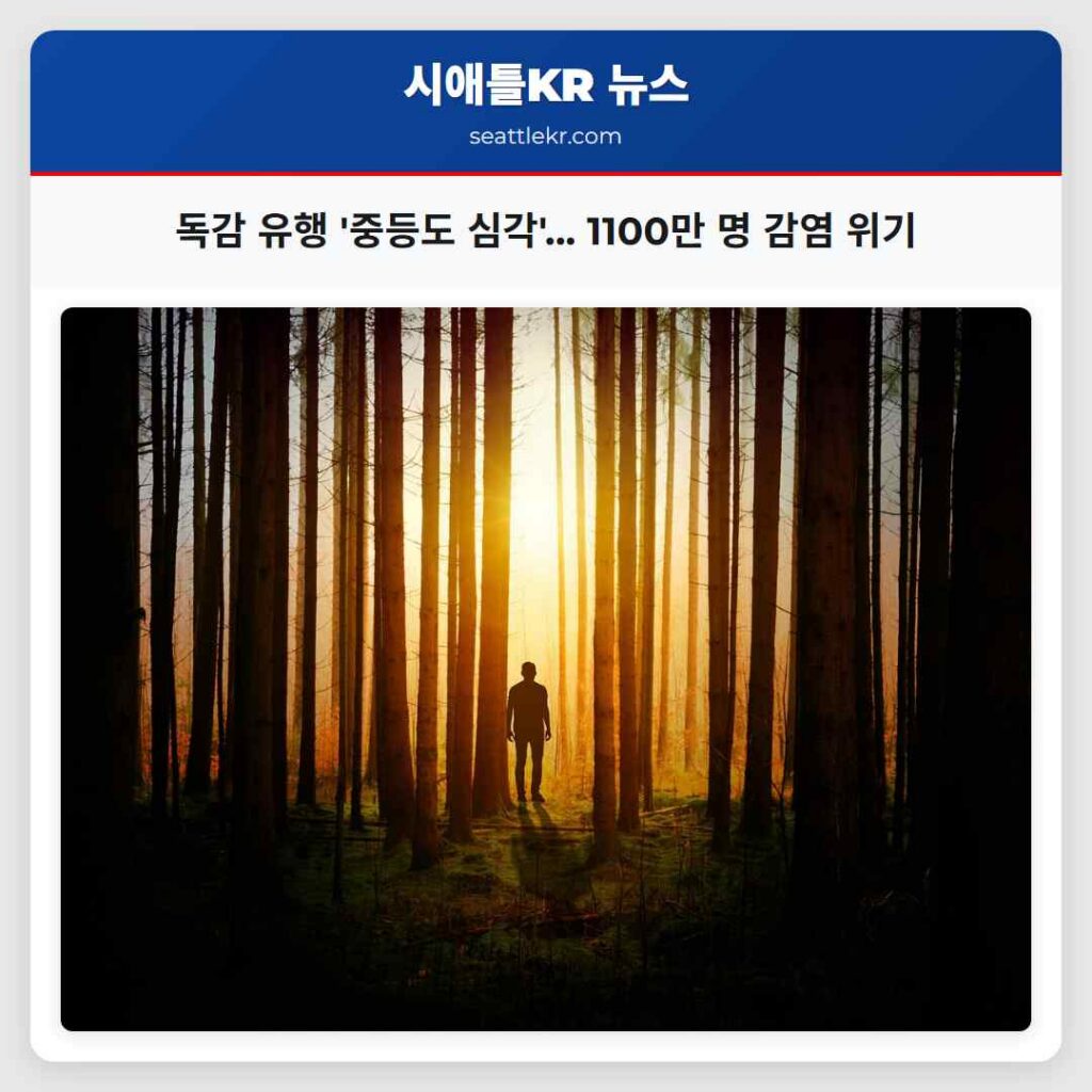 독감 유행 '중등도 심각'... 1100만 명 감염 위기