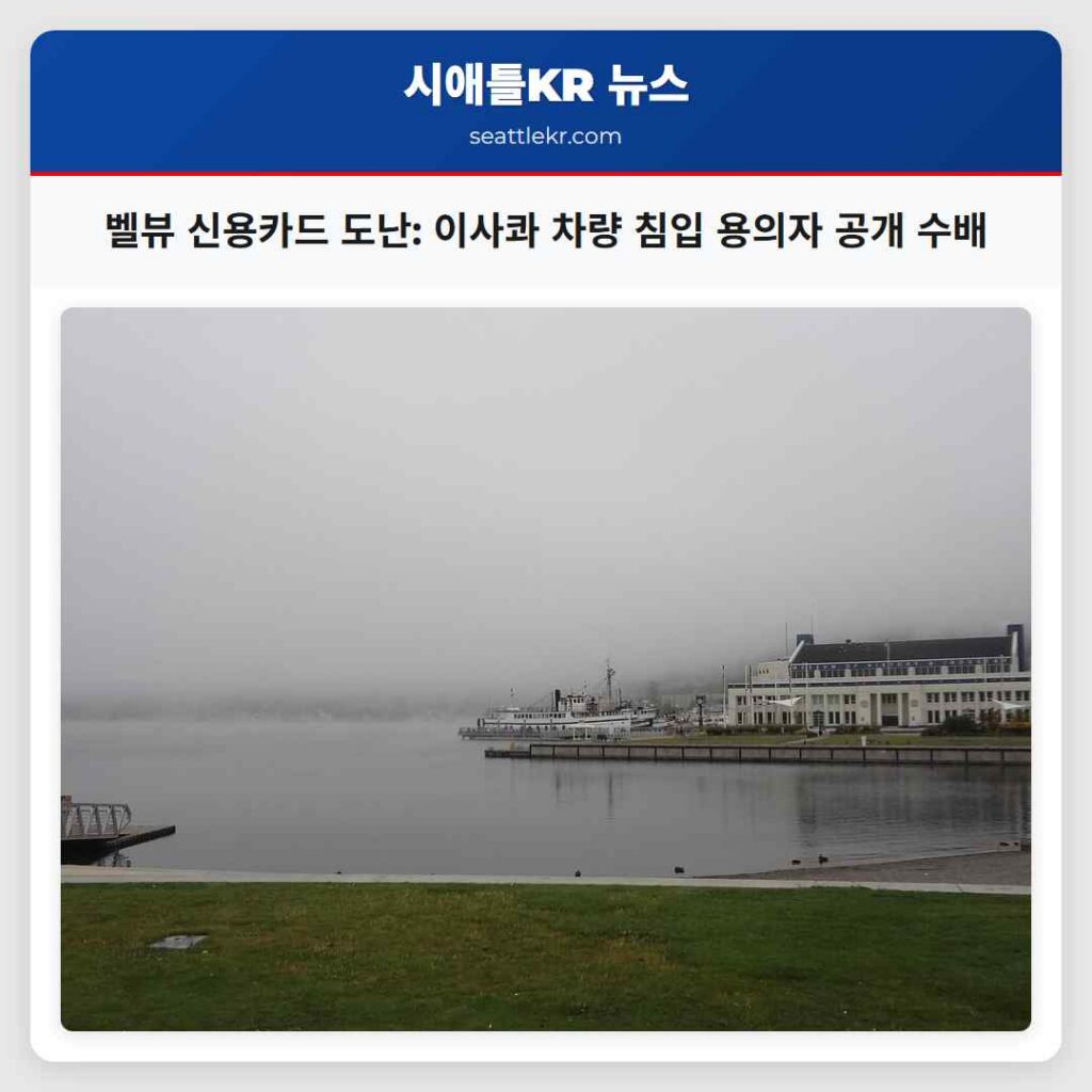 벨뷰 신용카드 도난: 이사콰 차량 침입 용의자 공개 수배