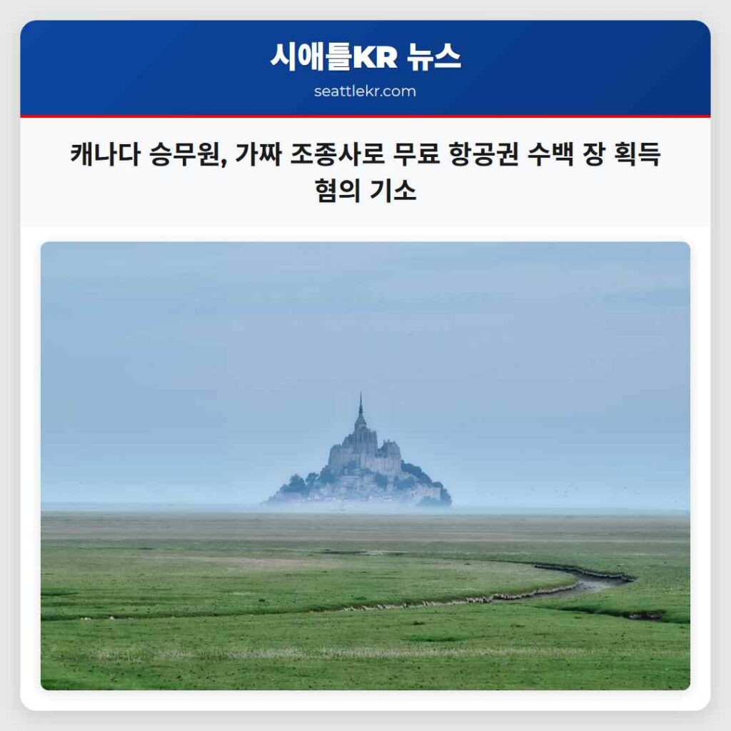 캐나다 승무원, 가짜 조종사로 무료 항공권 수백 장 획득 혐의 기소
