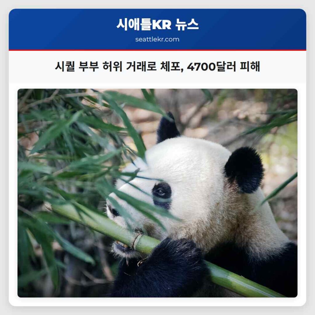 시퀄 부부 허위 거래로 체포, 4700달러 피해