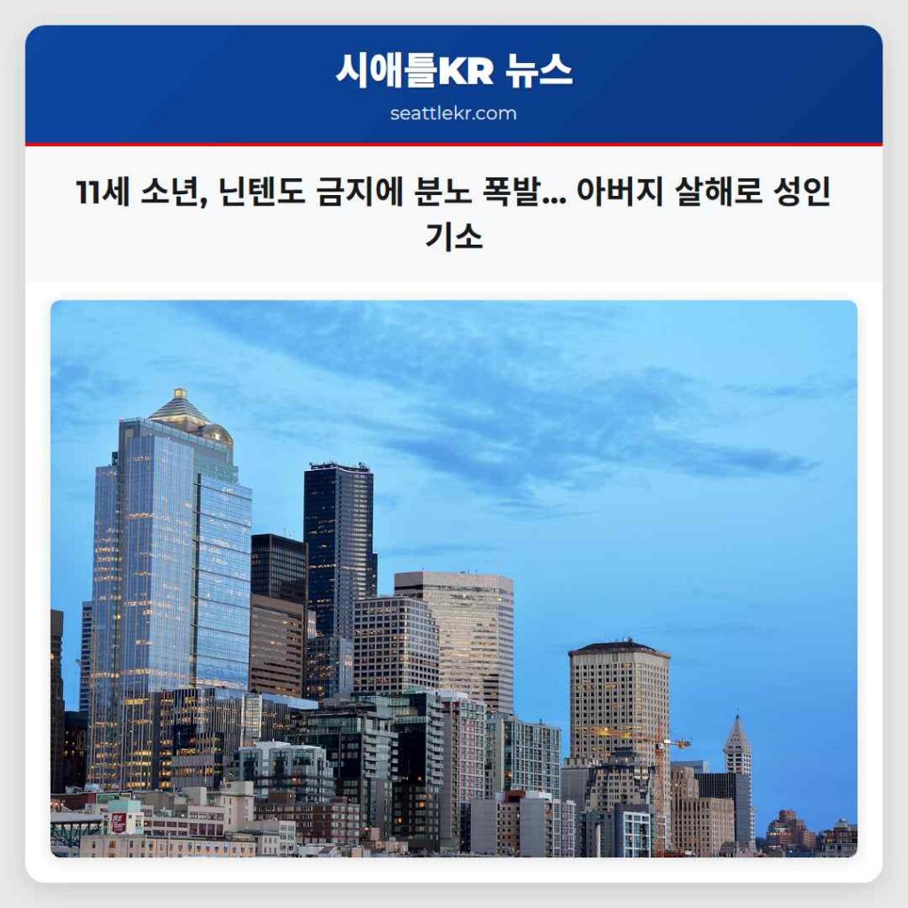 11세 소년, 닌텐도 금지에 분노 폭발... 아버지 살해로 성인 기소
