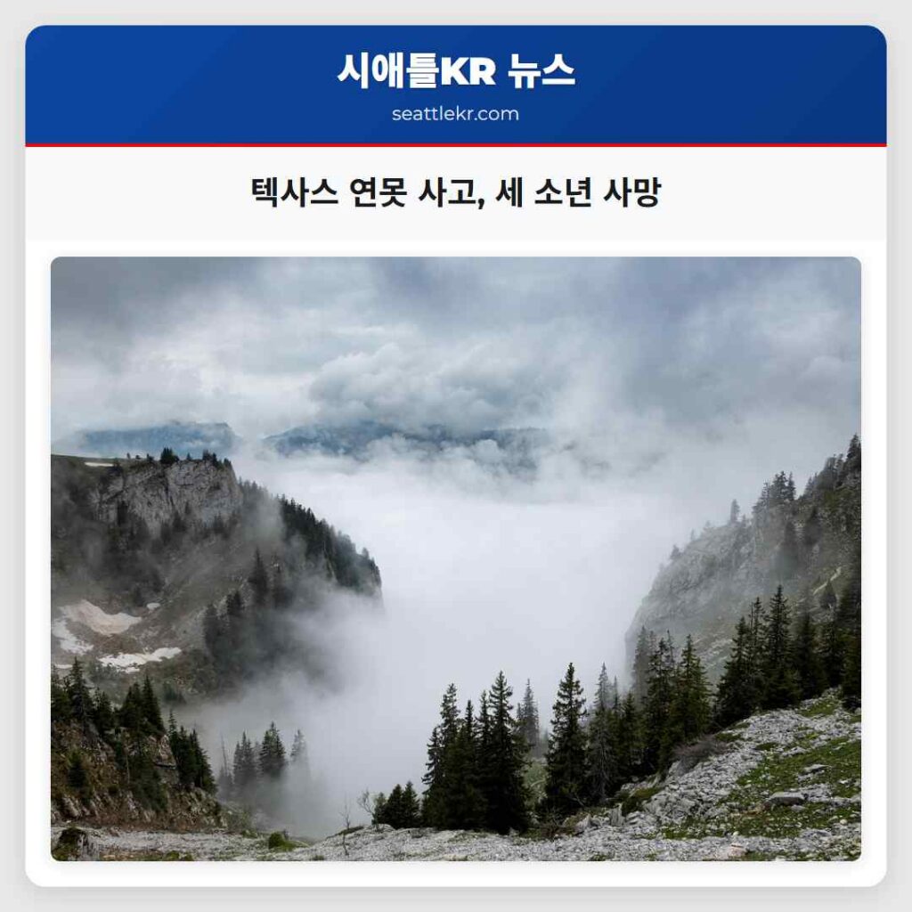 텍사스 연못 사고, 세 소년 사망