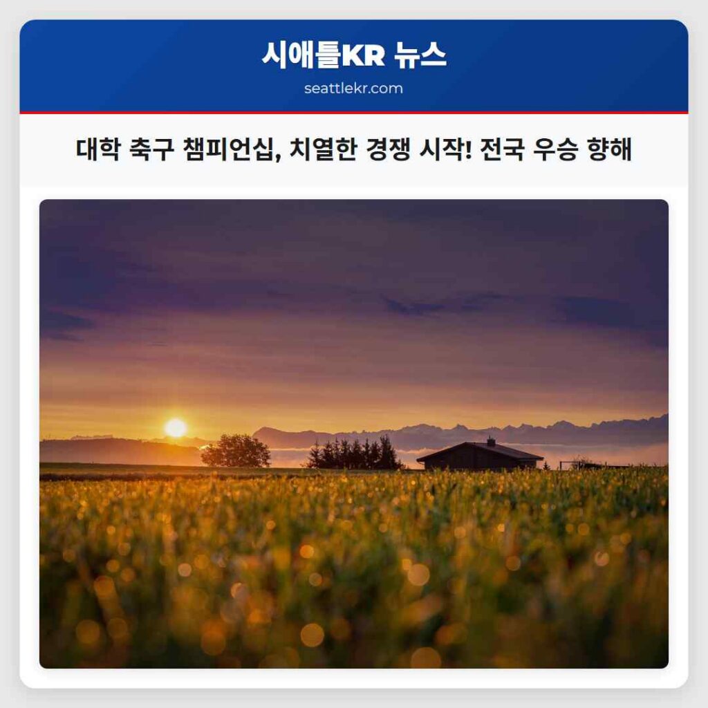 대학 축구 챔피언십, 치열한 경쟁 시작! 전국 우승 향해