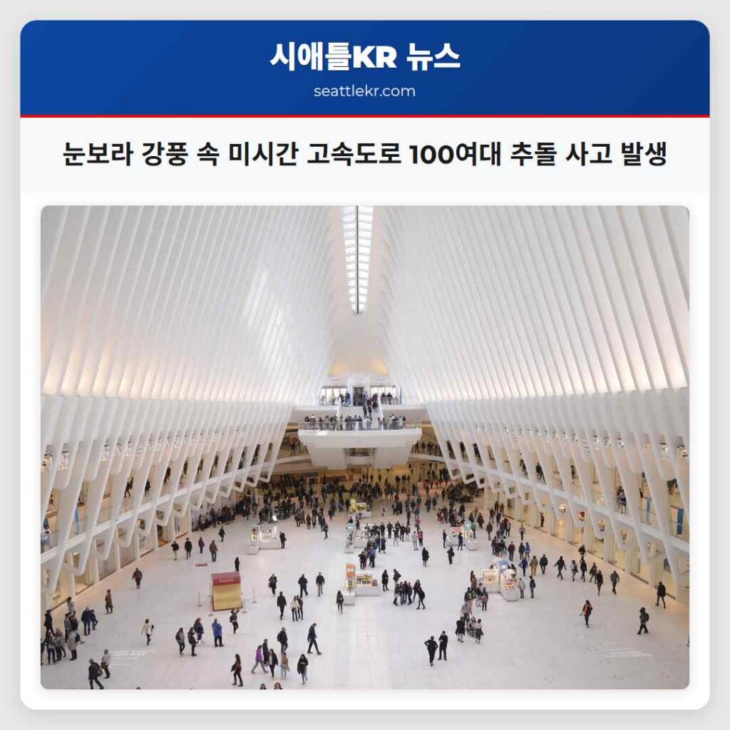 눈보라 강풍 속 미시간 고속도로 100여대 추돌 사고 발생
