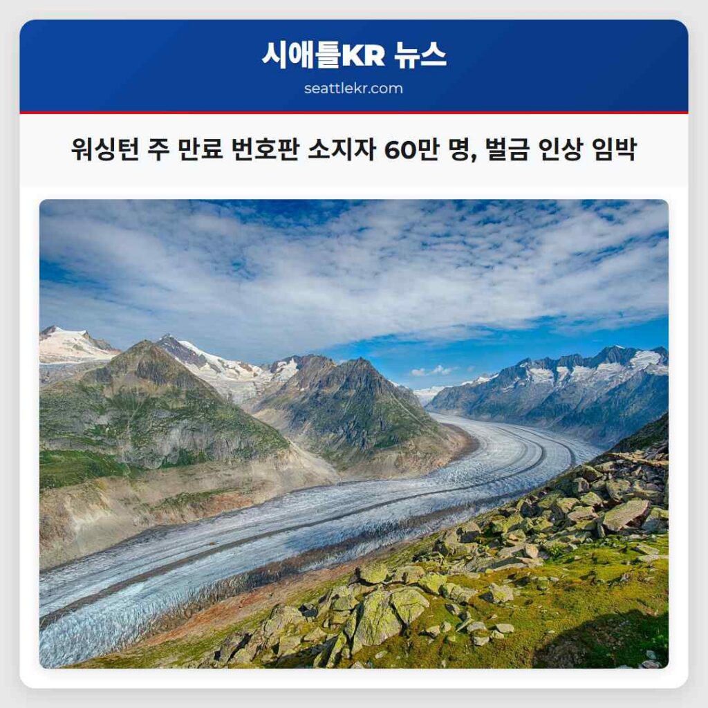 워싱턴 주 만료 번호판 소지자 60만 명, 벌금 인상 임박