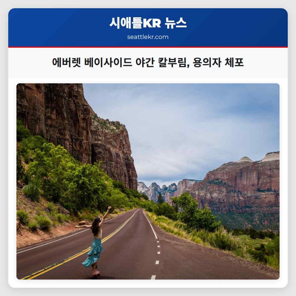 에버렛 베이사이드 야간 칼부림, 용의자 체포