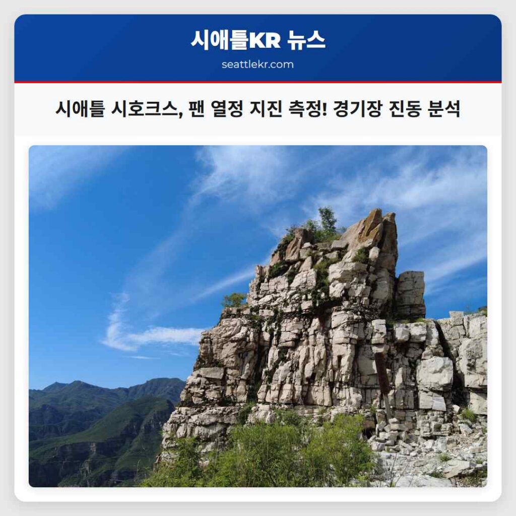 시애틀 날씨뉴스 3 시애틀 시호크스, 팬 열정 지진 측정! 경기장 진동 분석