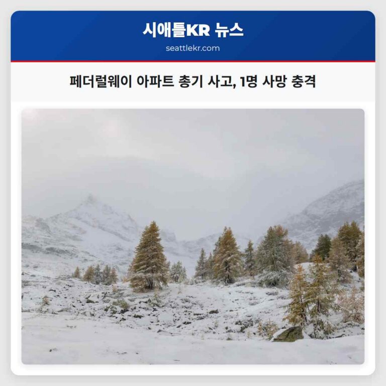 워싱턴 주 페더럴웨이 아파트 총격 사건 1명 사망