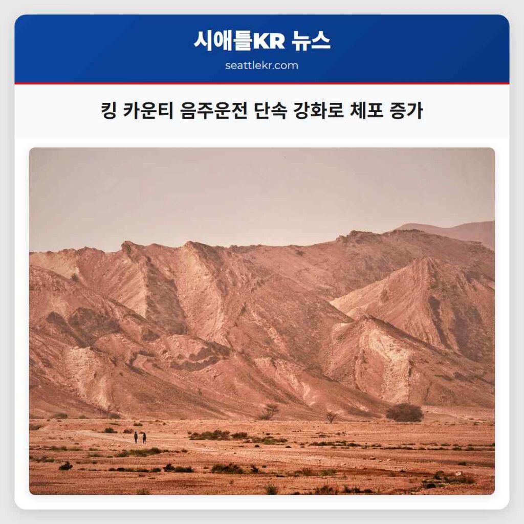 킹 카운티 음주운전 단속 강화로 체포 증가