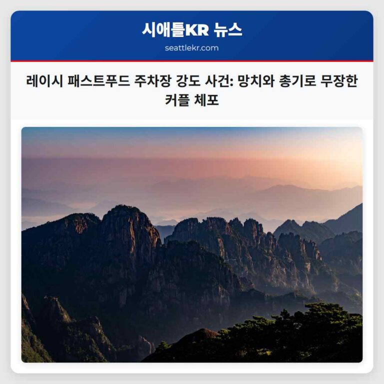 레이시 패스트푸드 주차장 강도 사건 망치와 총기 사용 용의자 체포