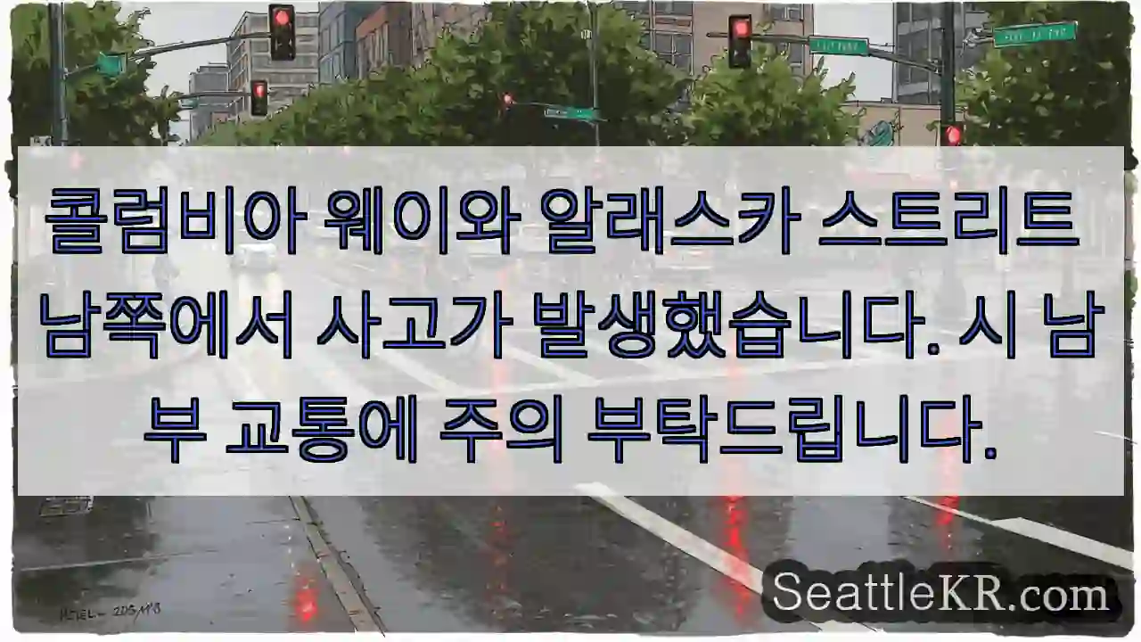 사고 발생! 남쪽 주의 필요