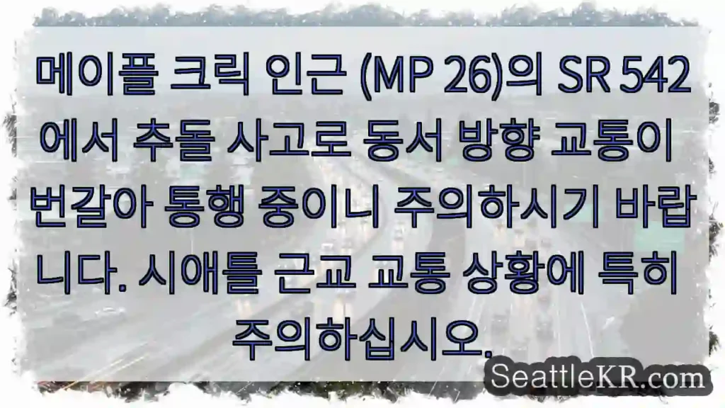 MP 26 SR 542 추돌, 주의!