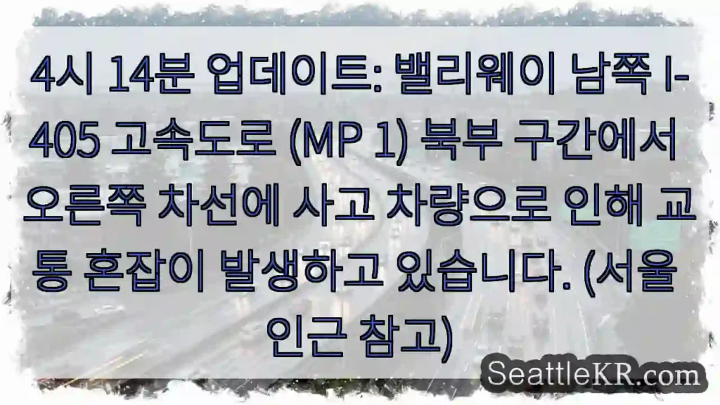 사고로 인한 교통 체증 (I-405 북)