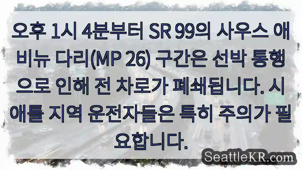 선박통행, 모든 차선 폐쇄