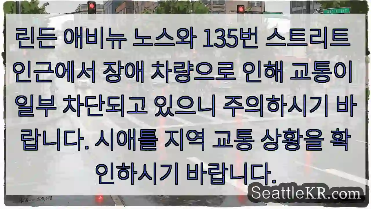 장애 차량 주의! 교통 체증