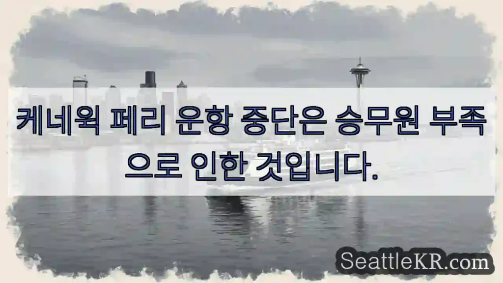 승무원 부족으로 운항 중단