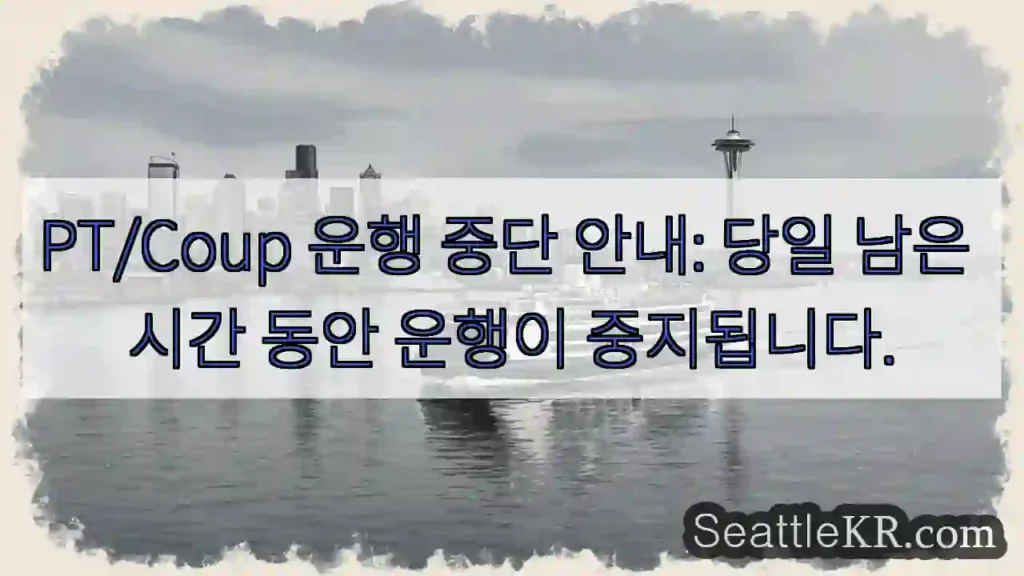 PT/Coup 운행 중지!
