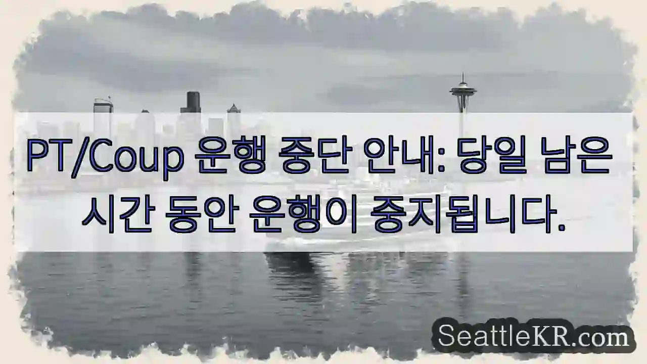 PT/Coup 운행 중지!