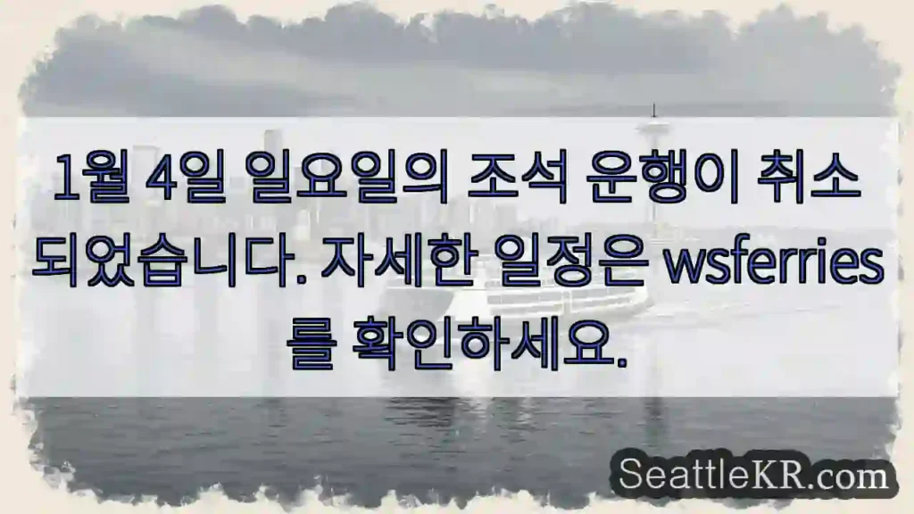 조석 운행 취소!