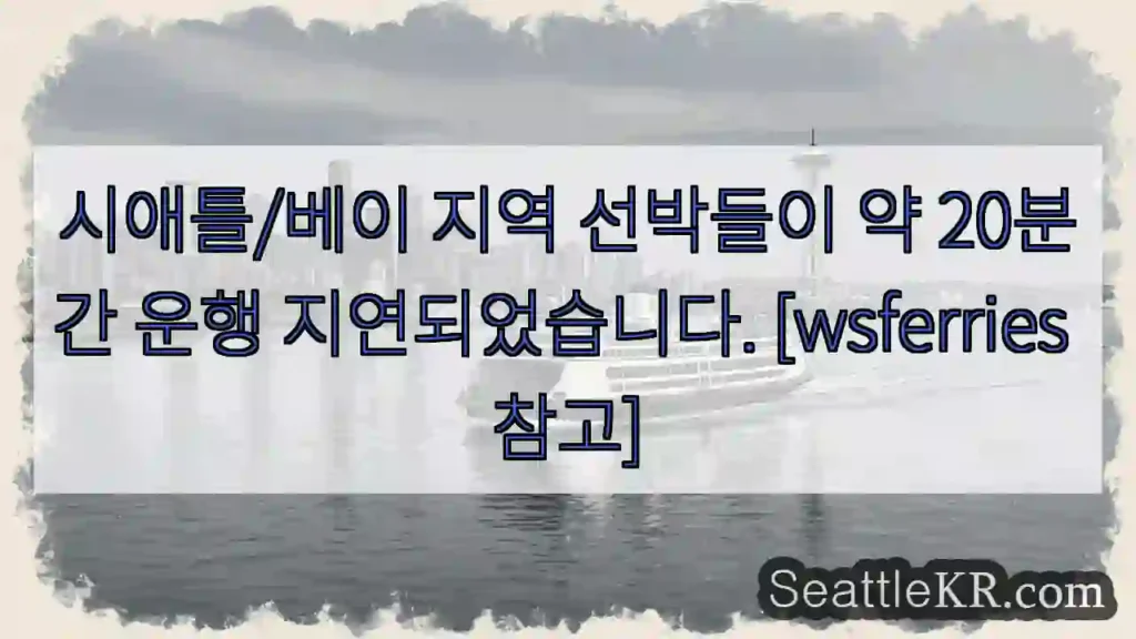 운행 지연, 20분