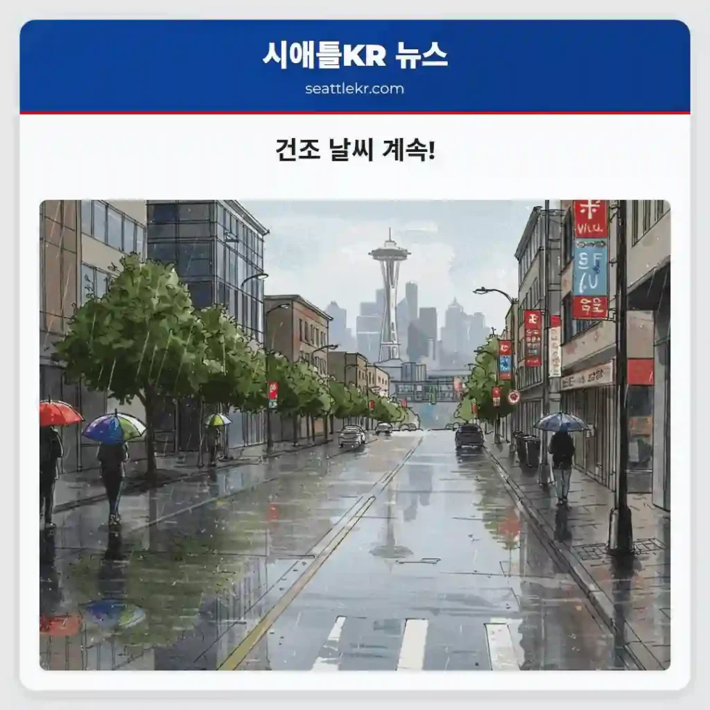 건조 날씨 계속!