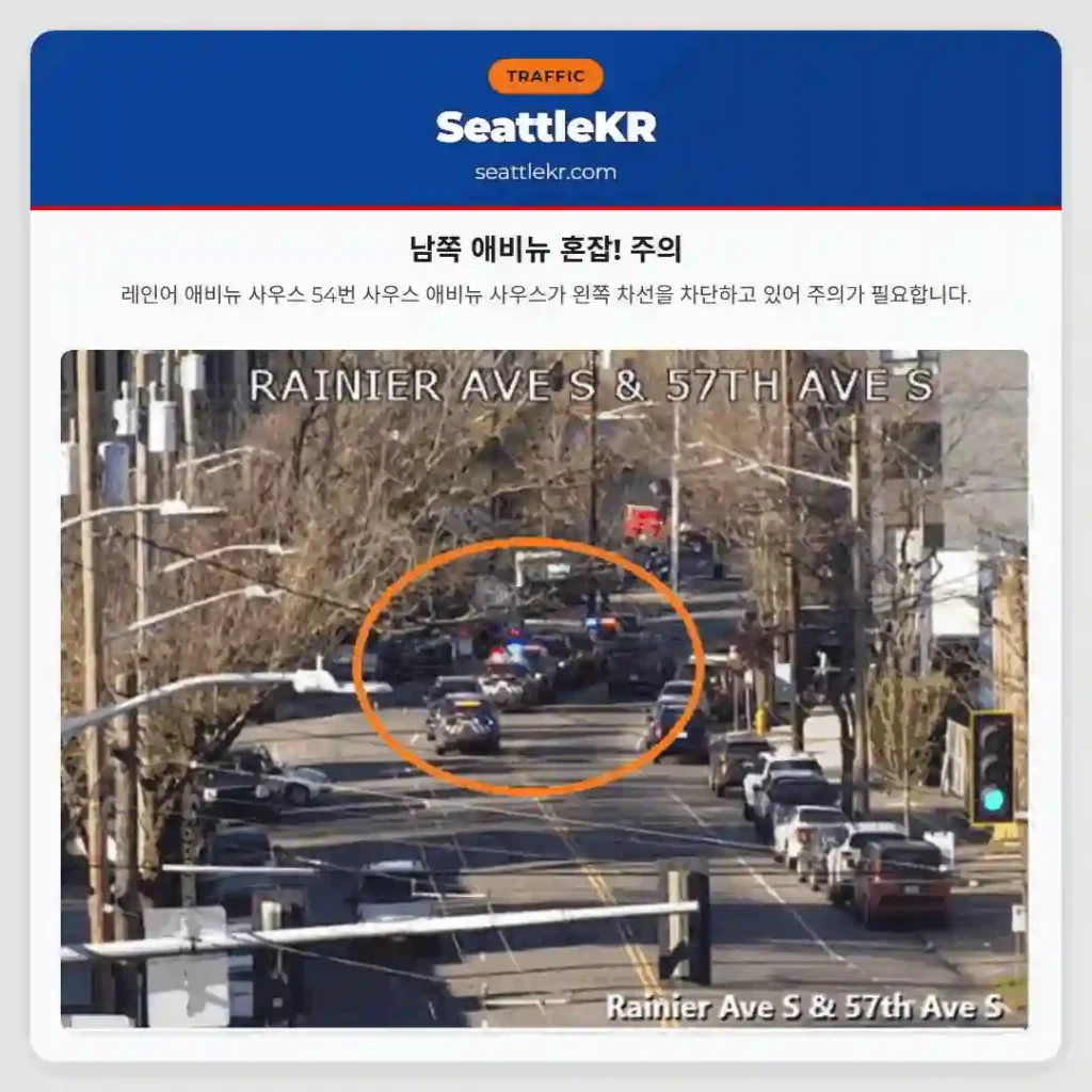 남쪽 애비뉴 혼잡! 주의