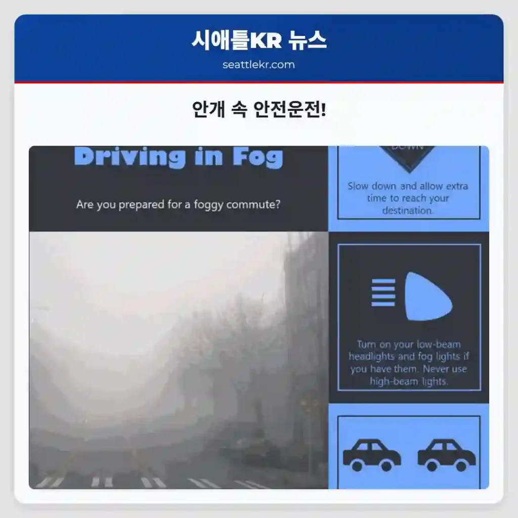 안개 속 안전운전!