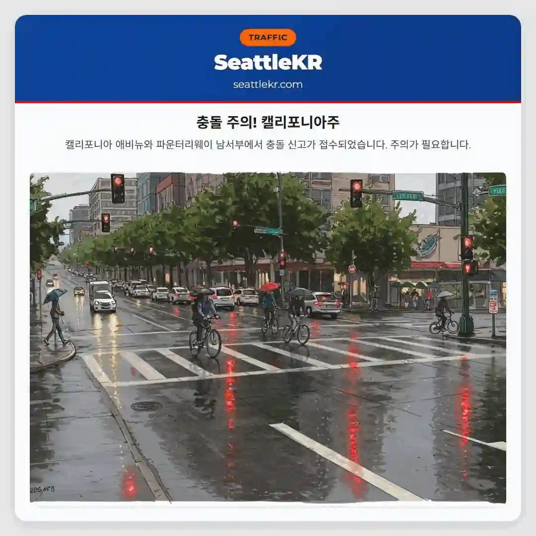 충돌 주의! 캘리포니아주