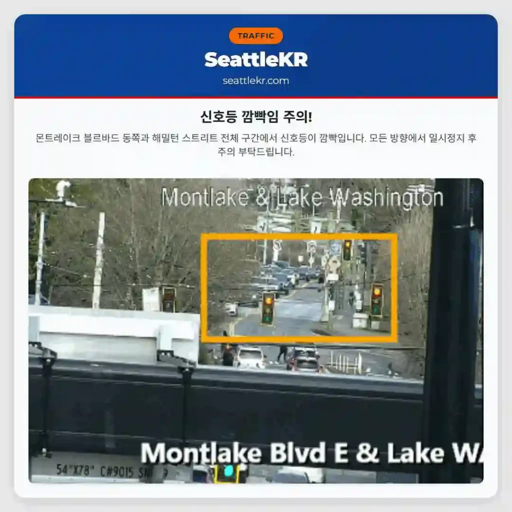 신호등 깜빡임 주의!