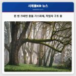 퀸 앤 지역 크레인 충돌로 인한 가스화재 발생 작업자 구조 중