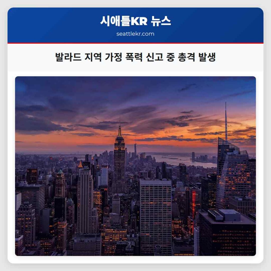 발라드 지역 가정 폭력 신고 중 총격 발생