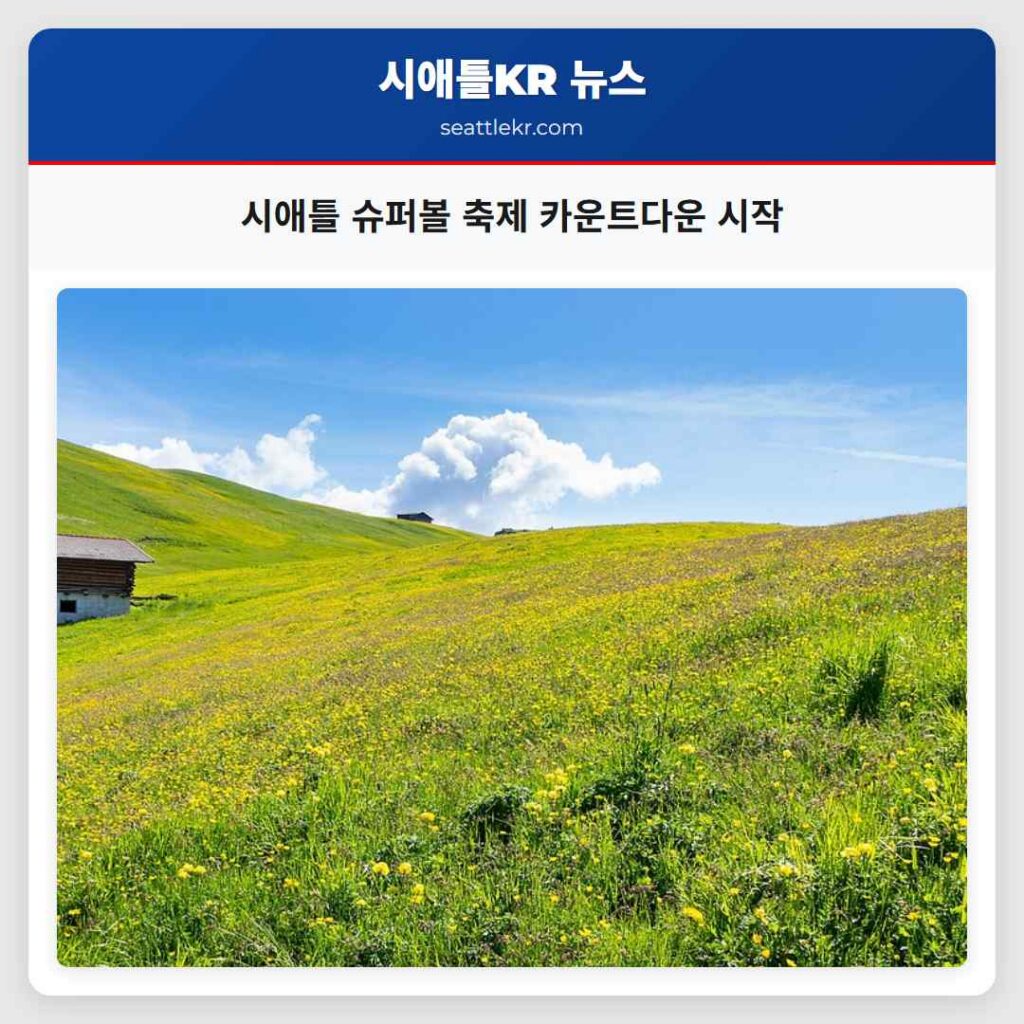 시애틀 슈퍼볼 축제 및 퍼레이드 카운트다운 시작